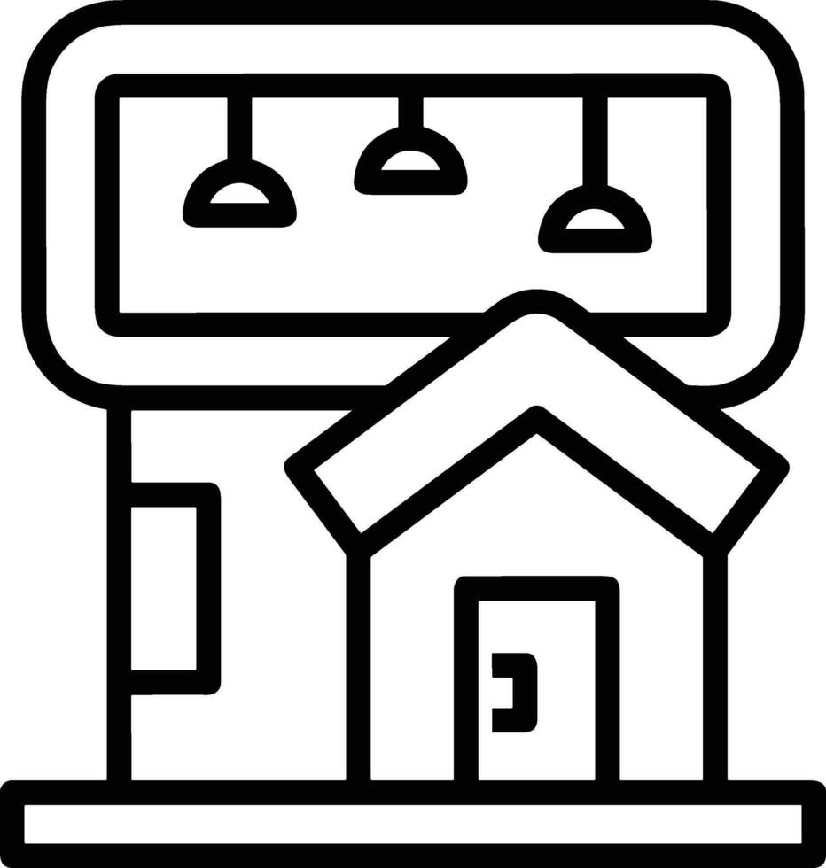 hogar contorno icono símbolo vector imagen. ilustración de el casa real inmuebles gráfico propiedad diseño imagen