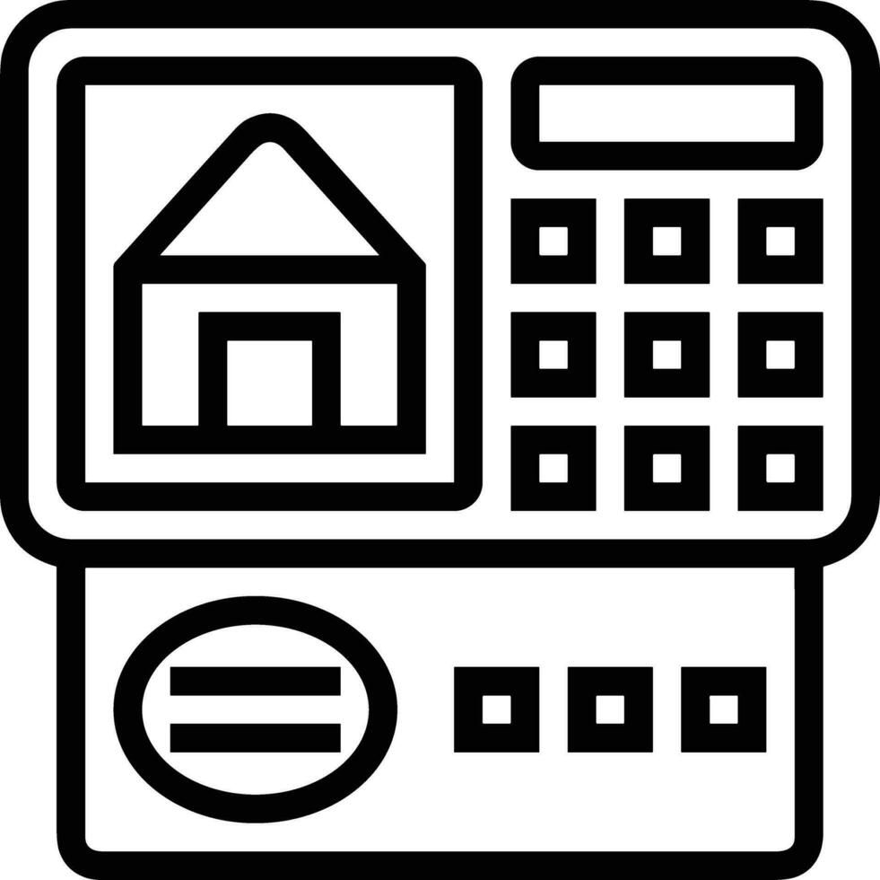 Home outline icon symbol vector image. Illustration of the house real estate graphic property design image