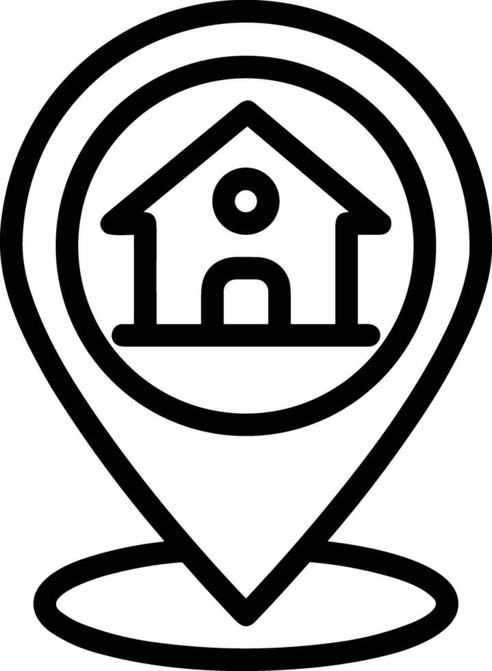 Home outline icon symbol vector image. Illustration of the house real estate graphic property design image