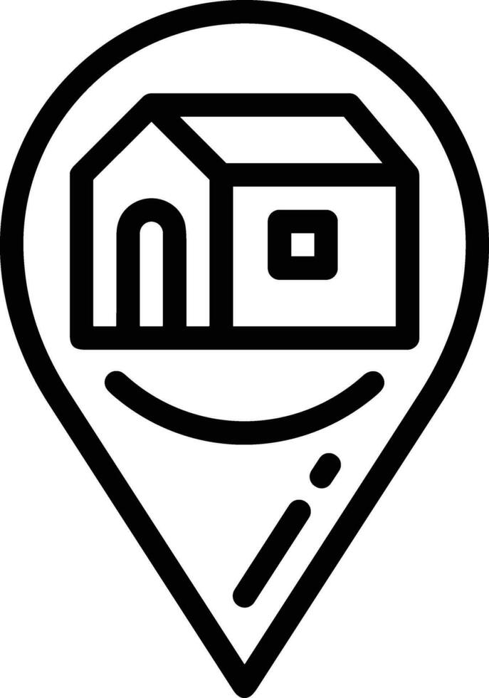 Home outline icon symbol vector image. Illustration of the house real estate graphic property design image