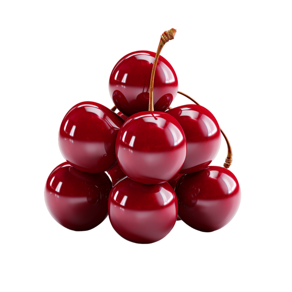 AI generated red cherry pair png