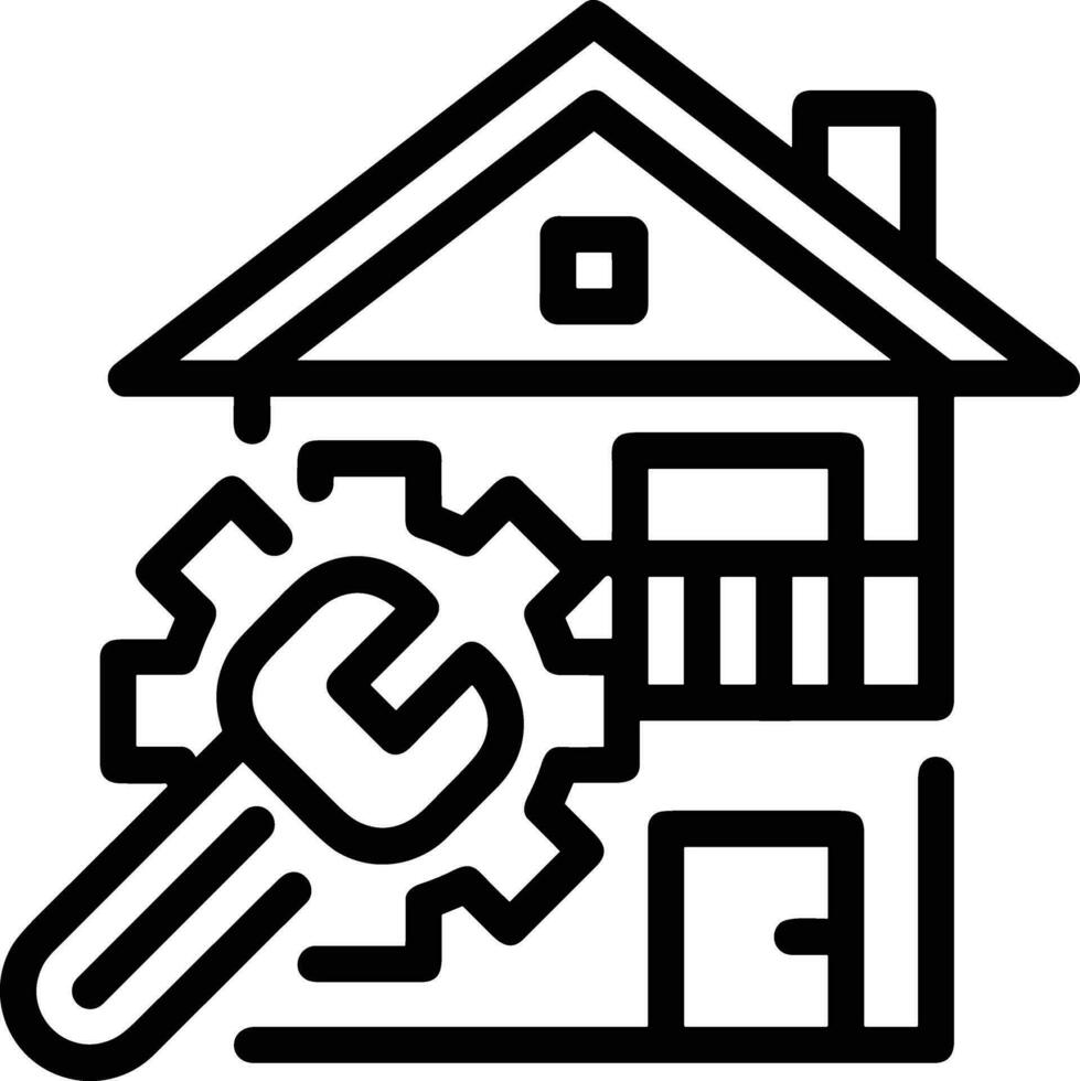 Home outline icon symbol vector image. Illustration of the house real estate graphic property design image