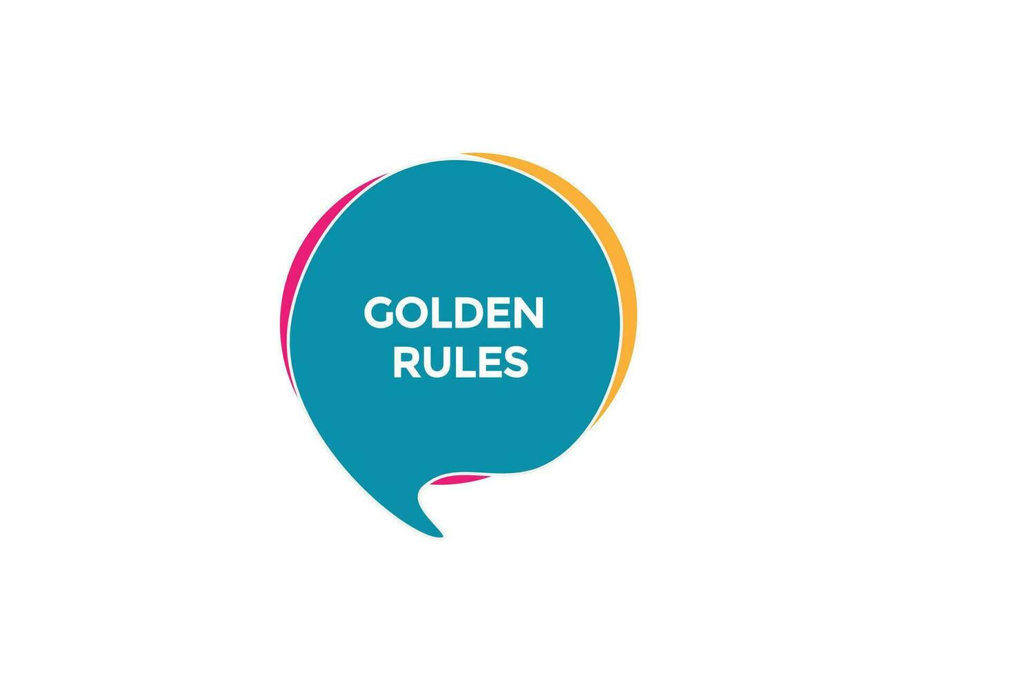 new golden rules website, click button, level, sign, speech, bubble  banner, vector