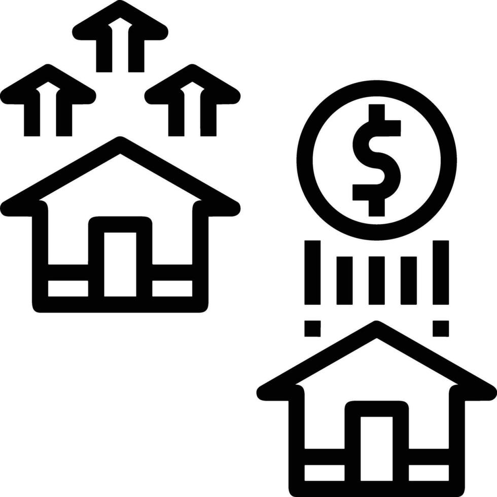 Home outline icon symbol vector image. Illustration of the house real estate graphic property design image