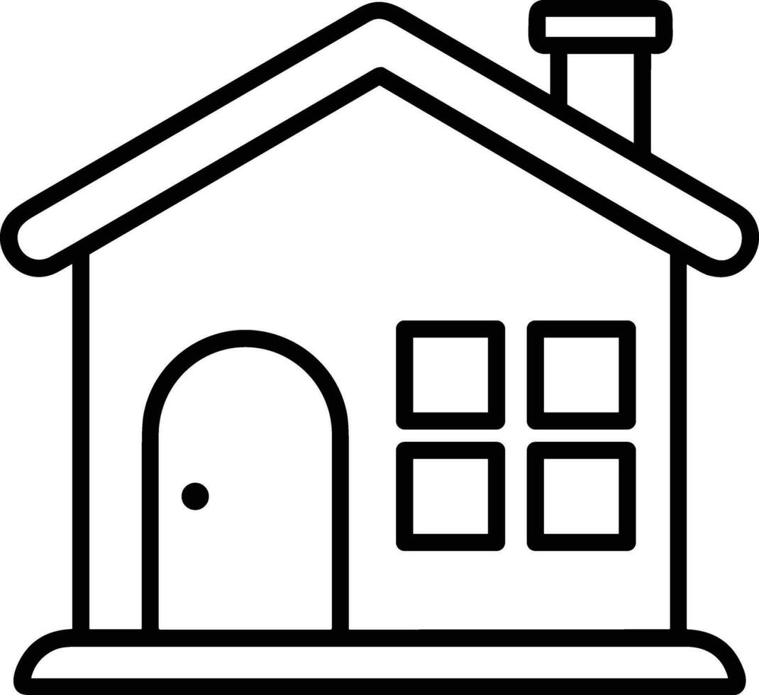 Home outline icon symbol vector image. Illustration of the house real estate graphic property design image