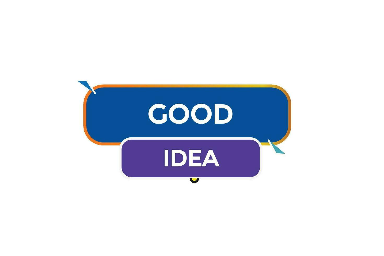 new good idea website, click button, level, sign, speech, bubble  banner, vector