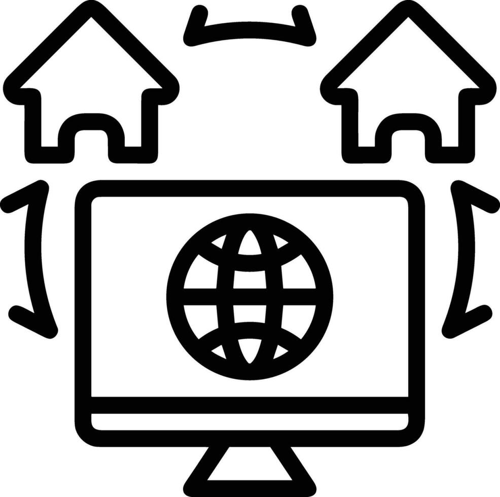 Home outline icon symbol vector image. Illustration of the house real estate graphic property design image