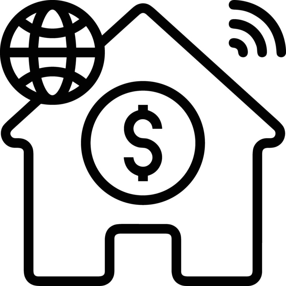 Home outline icon symbol vector image. Illustration of the house real estate graphic property design image