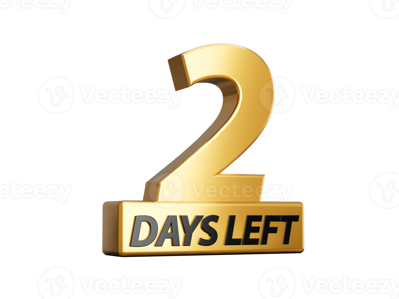 Two Days Left Only 2 days left Design Countdown banner. count time sale. Nine, eight, seven, six, five, four, three, two, one, zero days left 3d illustration png