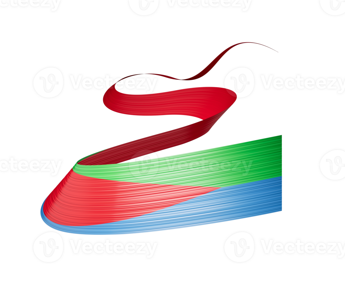 3d Flag Of Eritrea 3d Waving Ribbon Flag , 3d illustration png