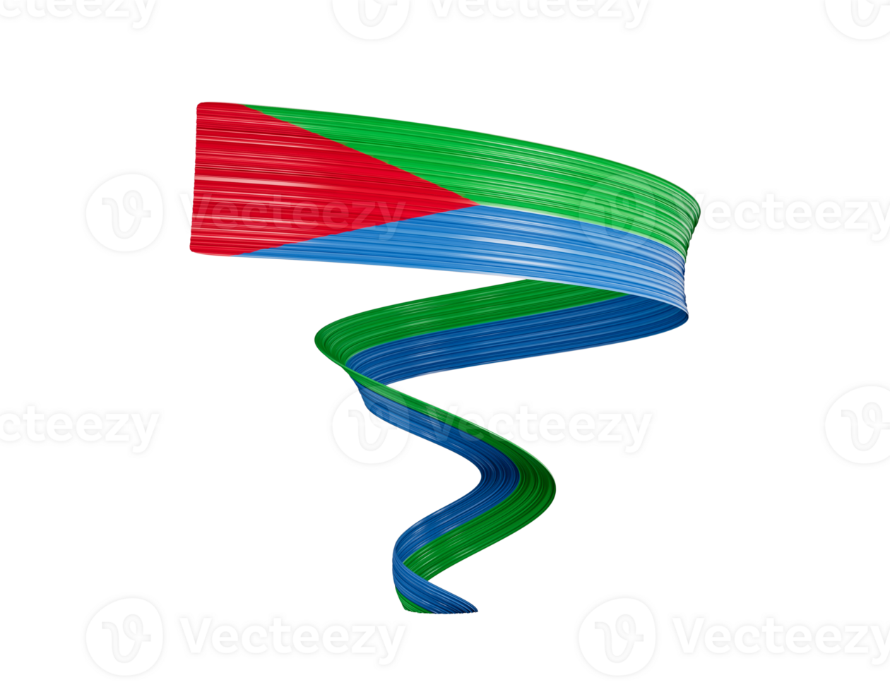 3d Flag Of Eritrea 3d Shiny Waving Flag Ribbon , 3d illustration png