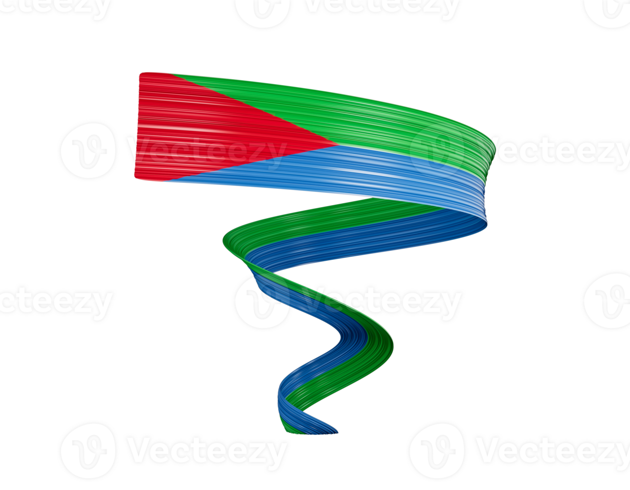 3d bandera de eritrea 3d brillante ondulación bandera cinta , 3d ilustración png