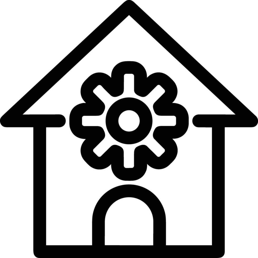 Home outline icon symbol vector image. Illustration of the house real estate graphic property design image
