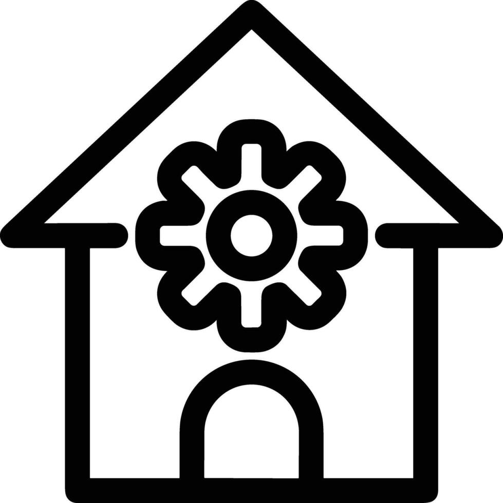 Home outline icon symbol vector image. Illustration of the house real estate graphic property design image