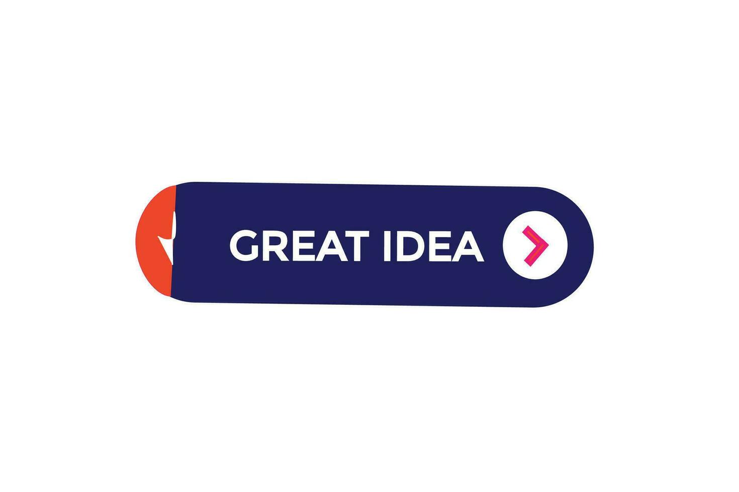 new great idea website, click button, level, sign, speech, bubble  banner, vector