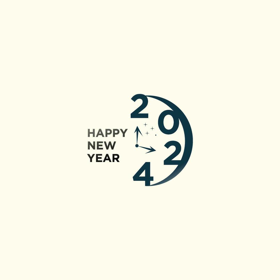 2024 happy new year logo text design 2024 number design template vector illustration