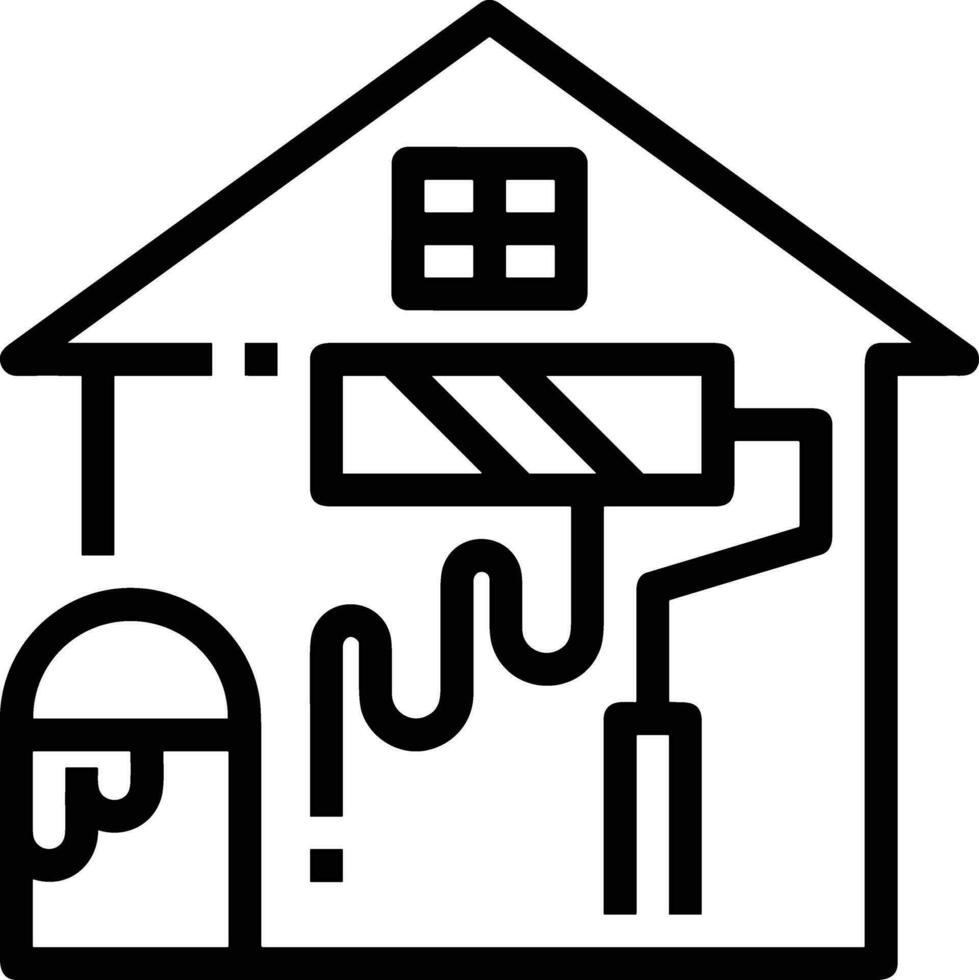 Home outline icon symbol vector image. Illustration of the house real estate graphic property design image