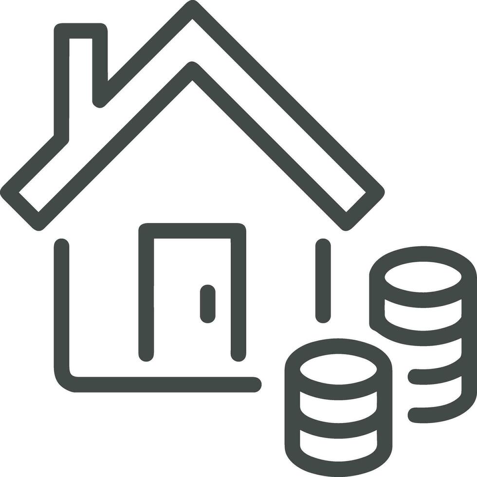 Home outline icon symbol vector image. Illustration of the house real estate graphic property design image