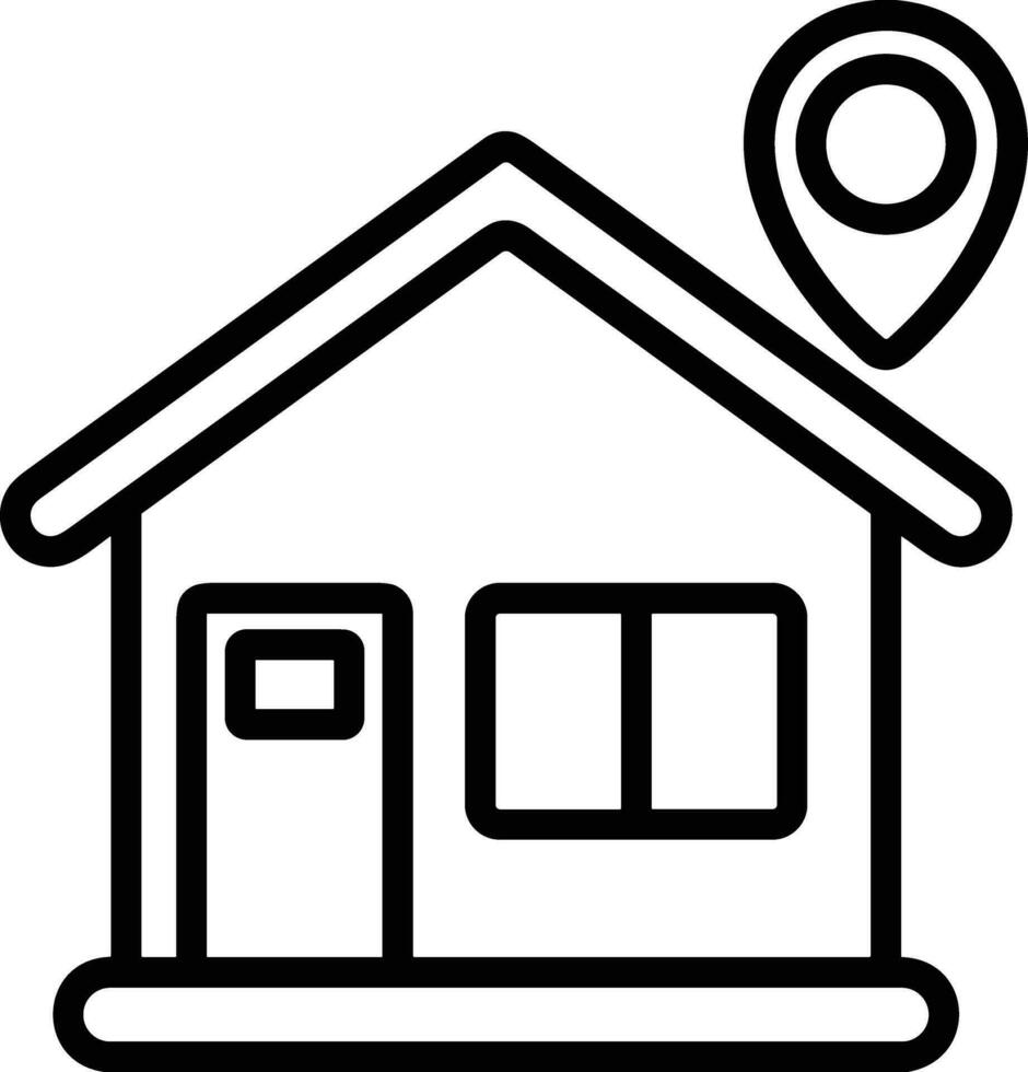 Home outline icon symbol vector image. Illustration of the house real estate graphic property design image