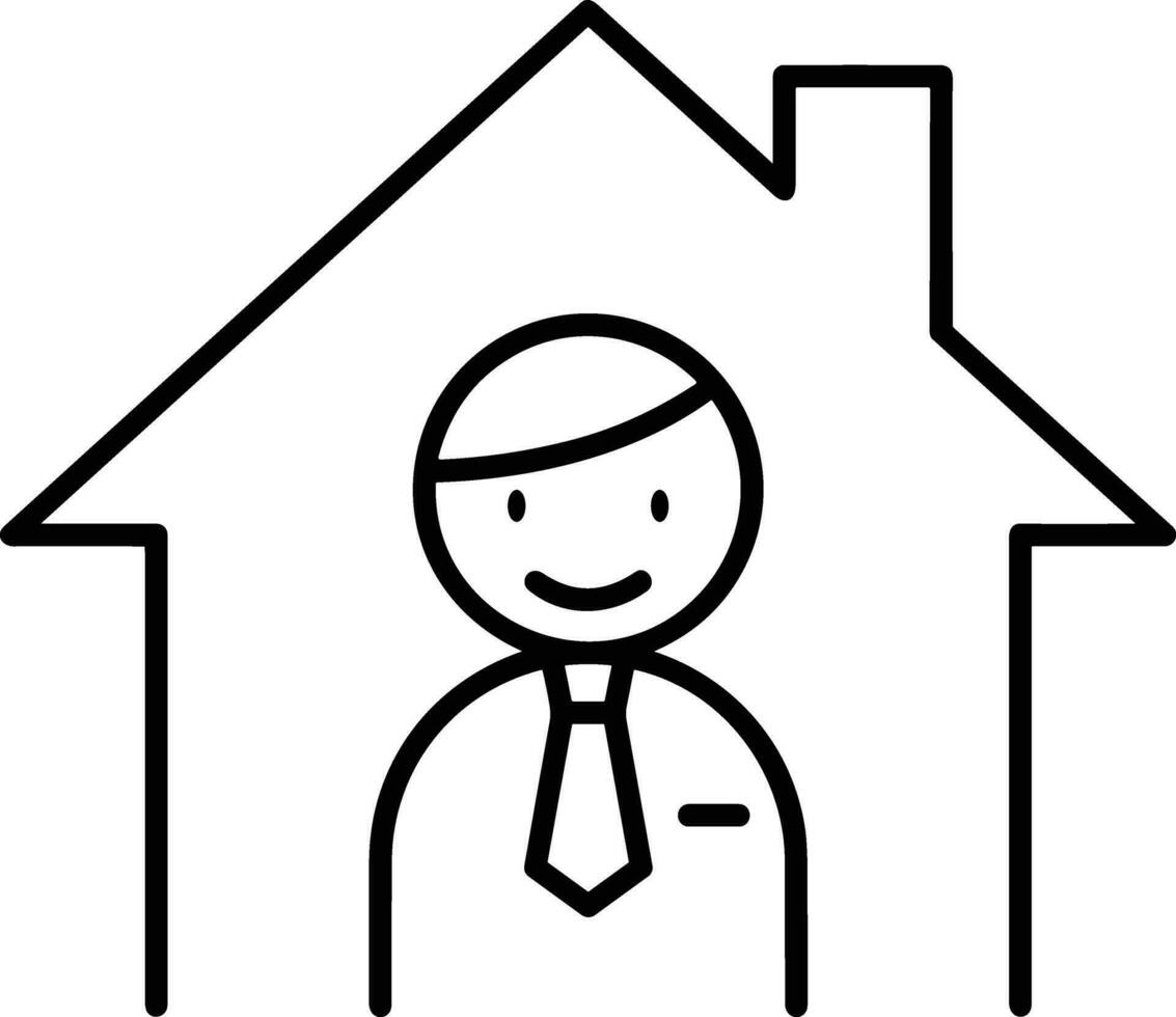 Home outline icon symbol vector image. Illustration of the house real estate graphic property design image