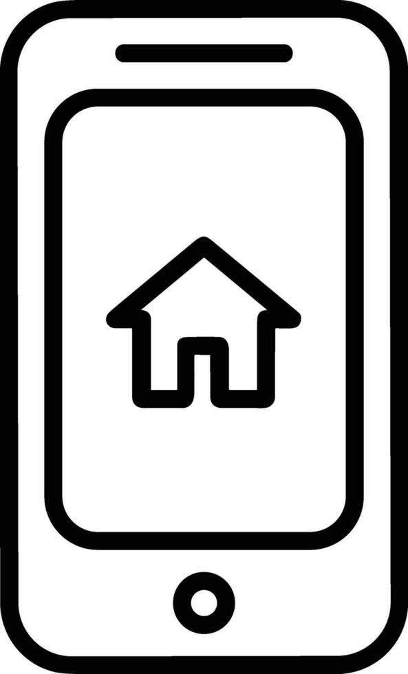 Home outline icon symbol vector image. Illustration of the house real estate graphic property design image