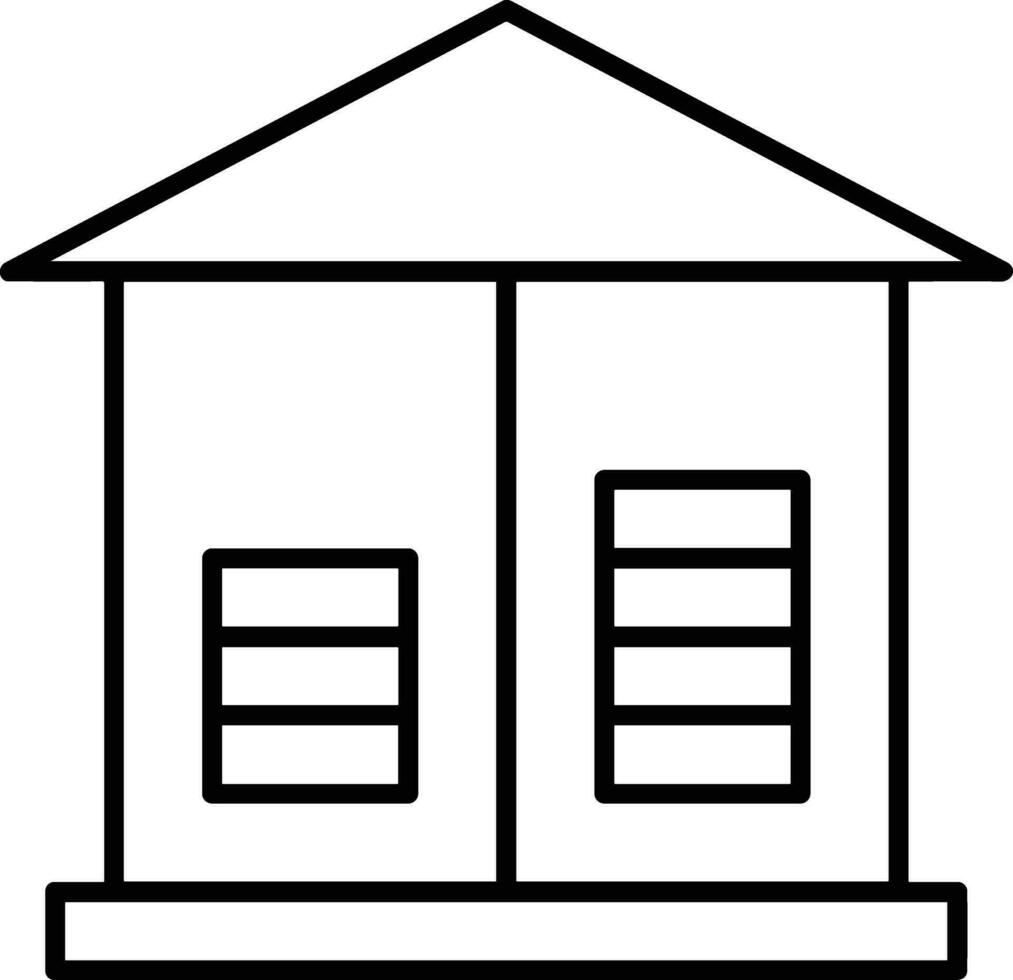 Home outline icon symbol vector image. Illustration of the house real estate graphic property design image