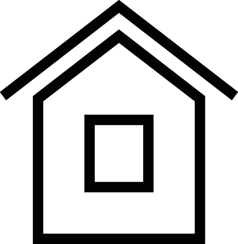 Home outline icon symbol vector image. Illustration of the house real estate graphic property design image