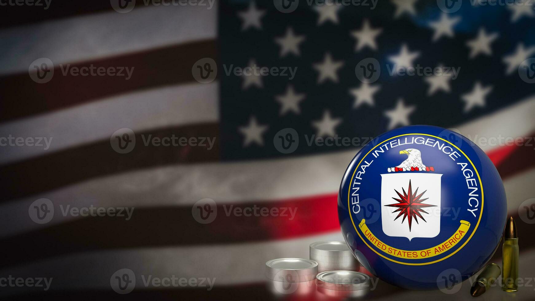 The  CIA or Central Intelligence Agency is the principal foreign intelligence agency of the United States government image 3d rendering photo