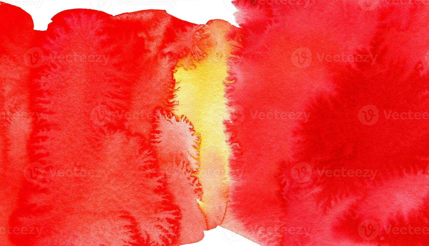 Abstract gradient red and yellow watercolor on white background.The color splashing on the paper photo