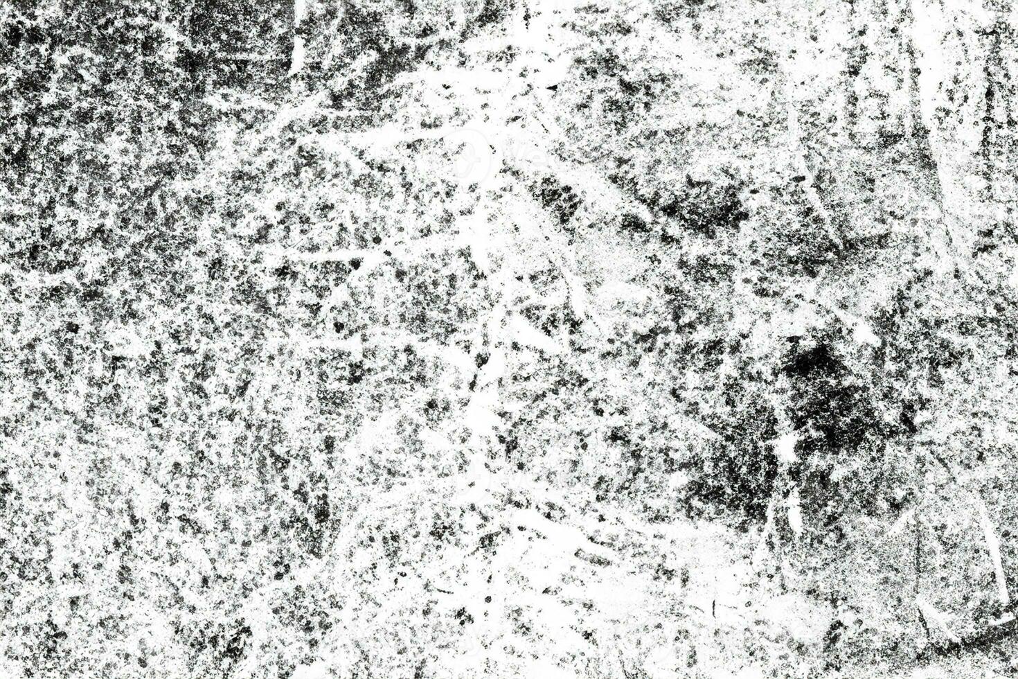 Grunge background of black and white. Abstract illustration texture of cracks, chips, dot isolated on transparent background PNG file. photo