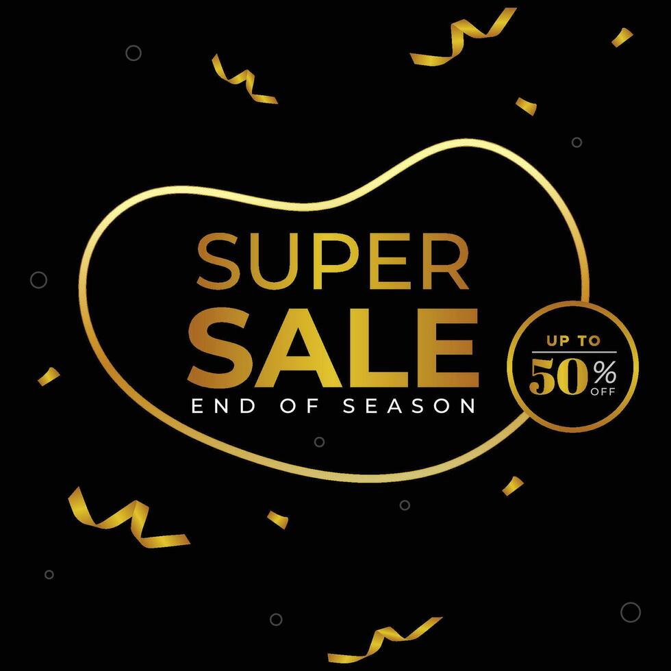vector super sale offer background with golden style