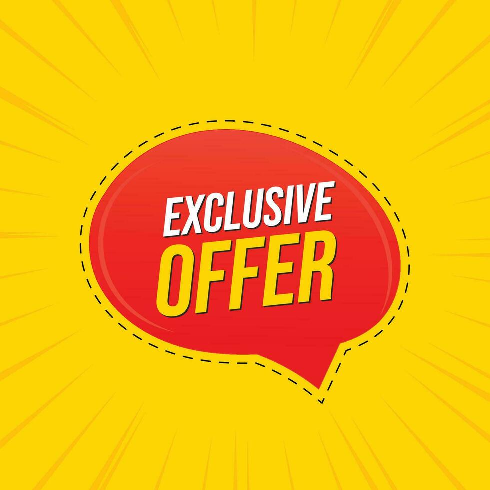 vector exclusive offer label in modern style