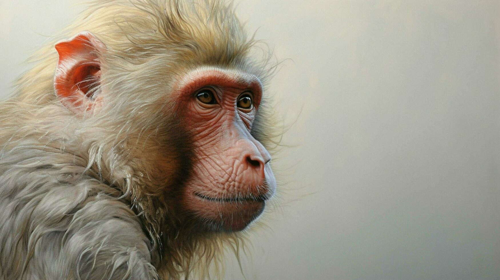 AI generated Baboon natura animal wallpaper background photo