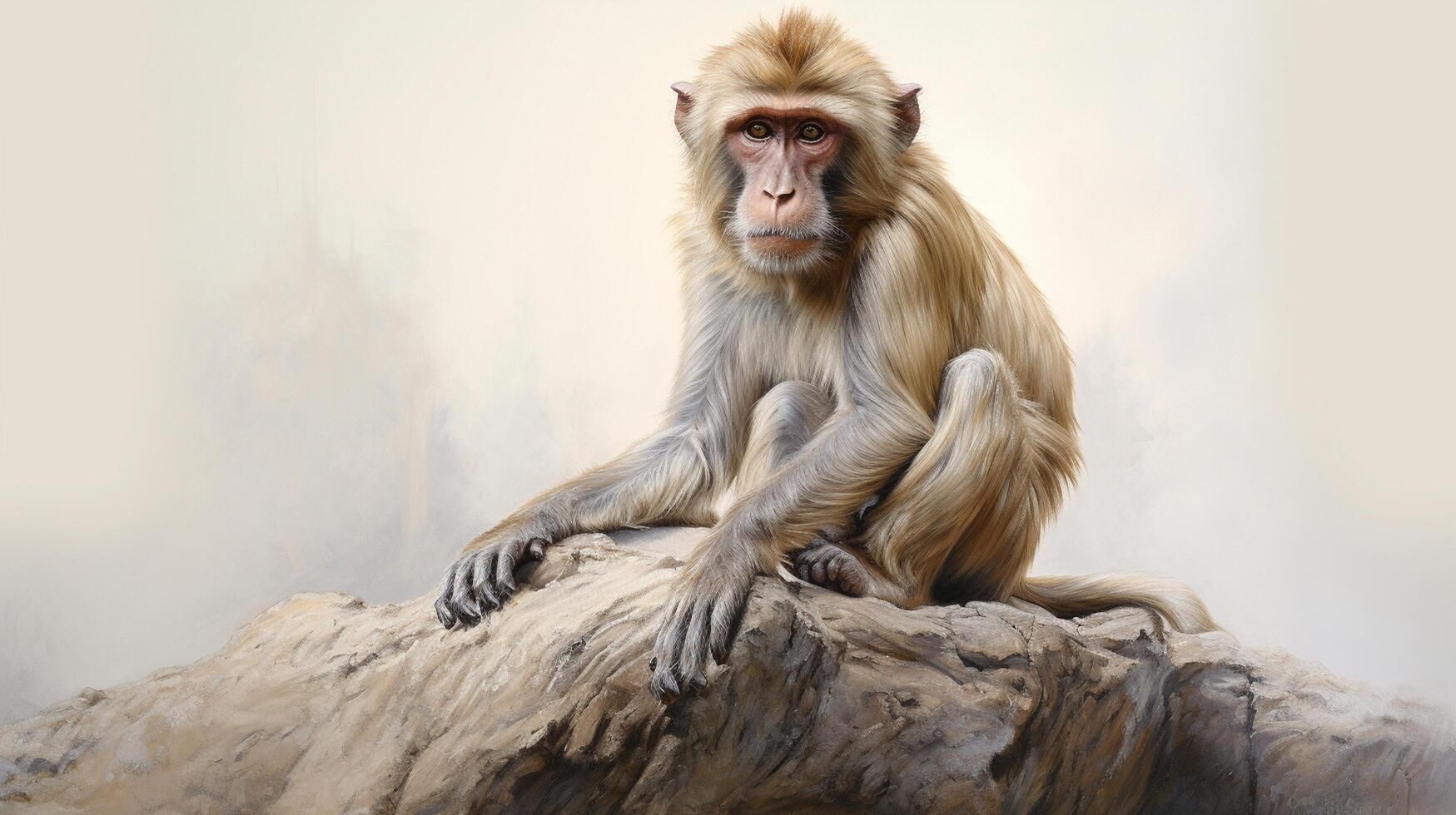 AI generated Baboon natura animal wallpaper background photo