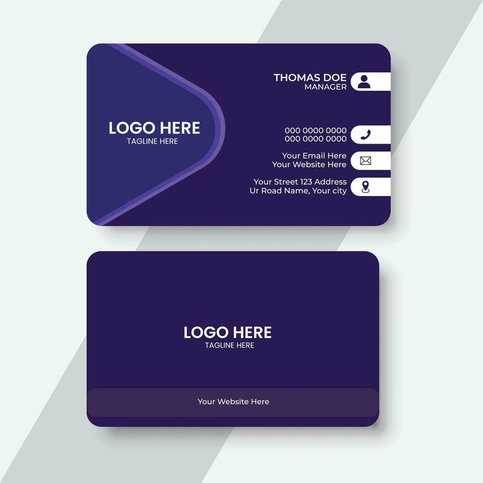 Vector Modern Creative and Clean Business Card Design Template.