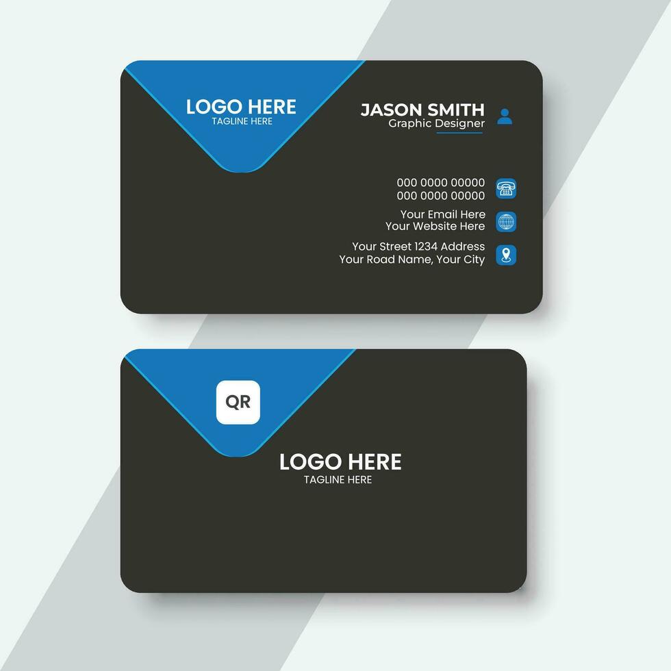 Vector Modern Creative and Clean Business Card Design Template.