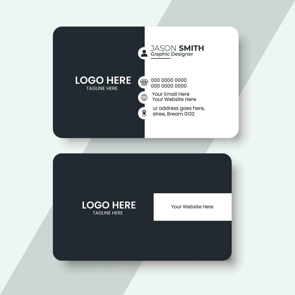 Vector Modern Creative and Clean Business Card Design Template.