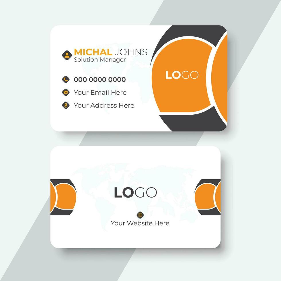 Vector Modern Creative and Clean Business Card Design Template.