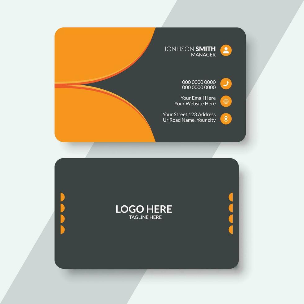 Vector Modern Creative and Clean Business Card Design Template.