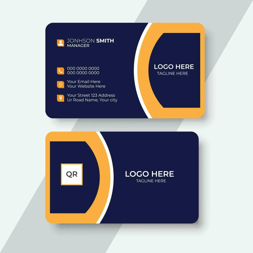 Vector Modern Creative and Clean Business Card Design Template.