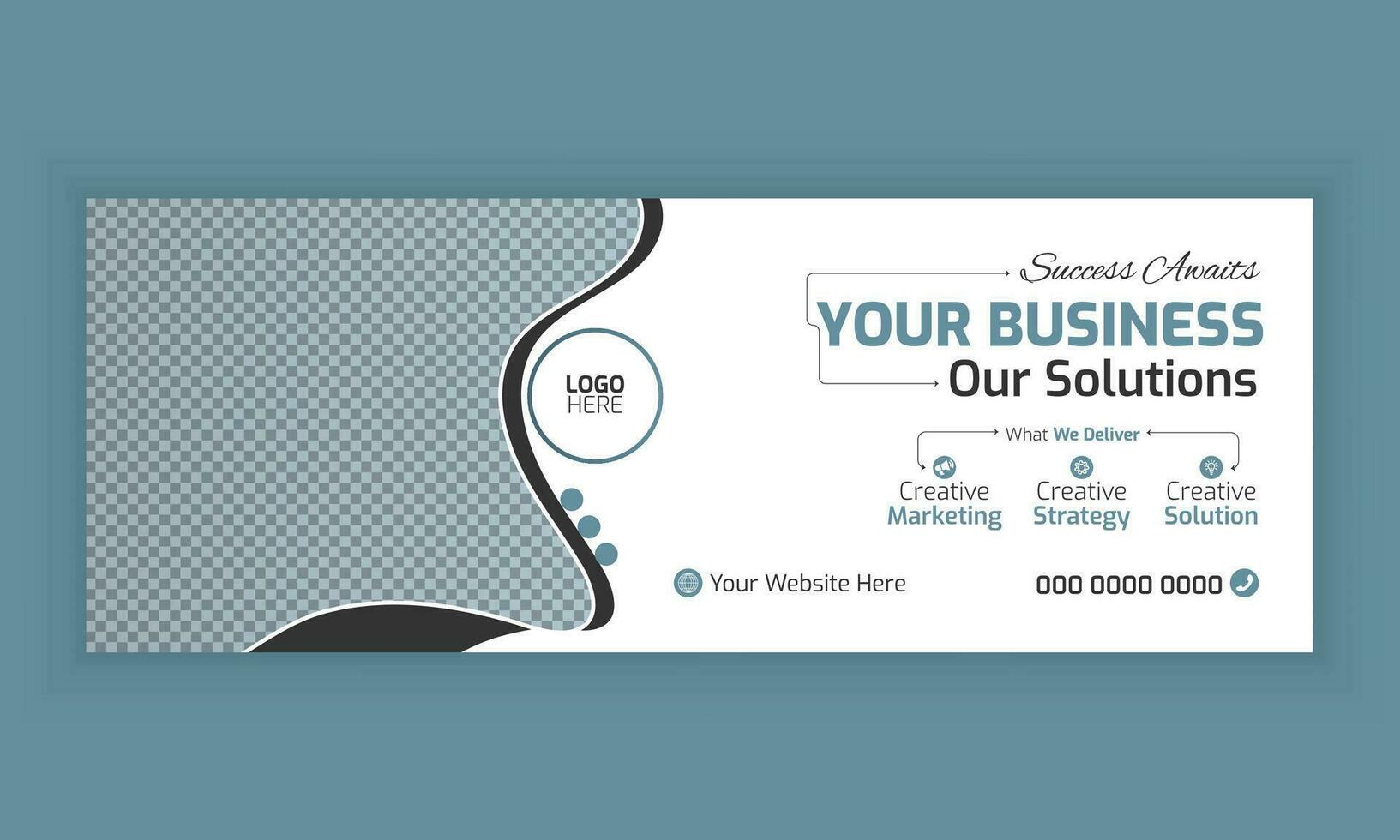 Business and digital marketing agency social media cover banner template design. vector