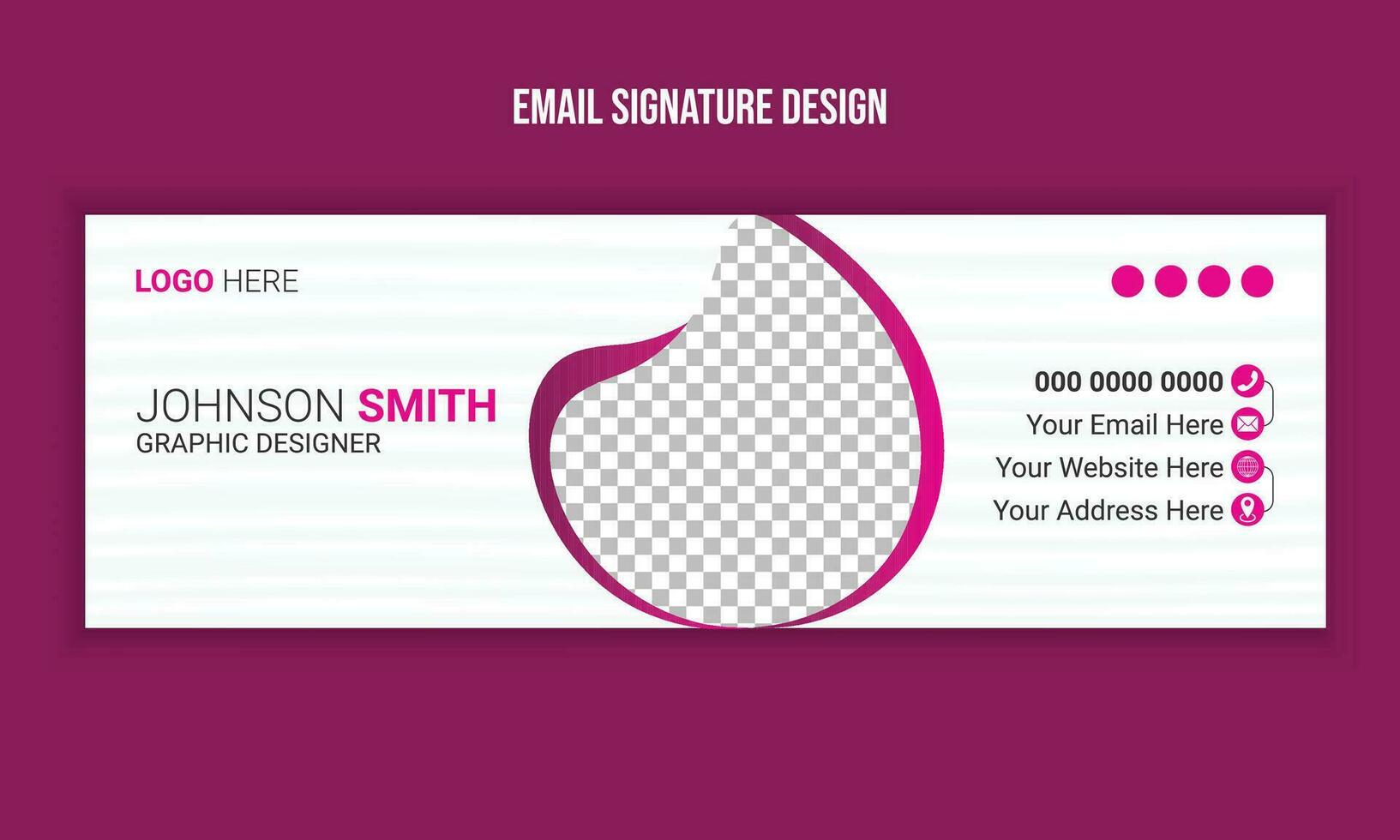 Corporate email signature for all business with unique vector design template.