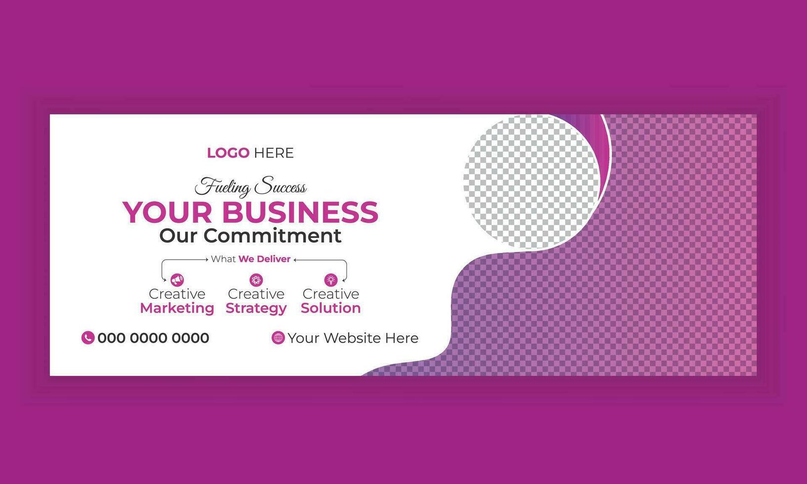 Business and digital marketing agency social media cover banner template design. vector
