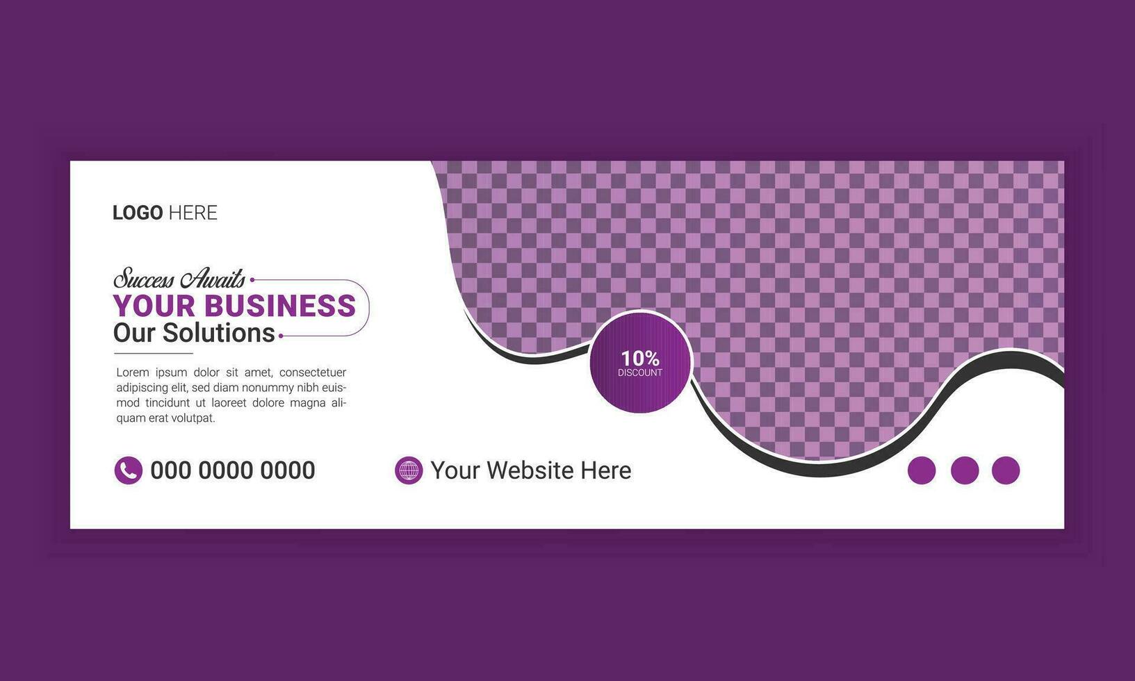 Business and digital marketing agency social media cover banner template design. vector