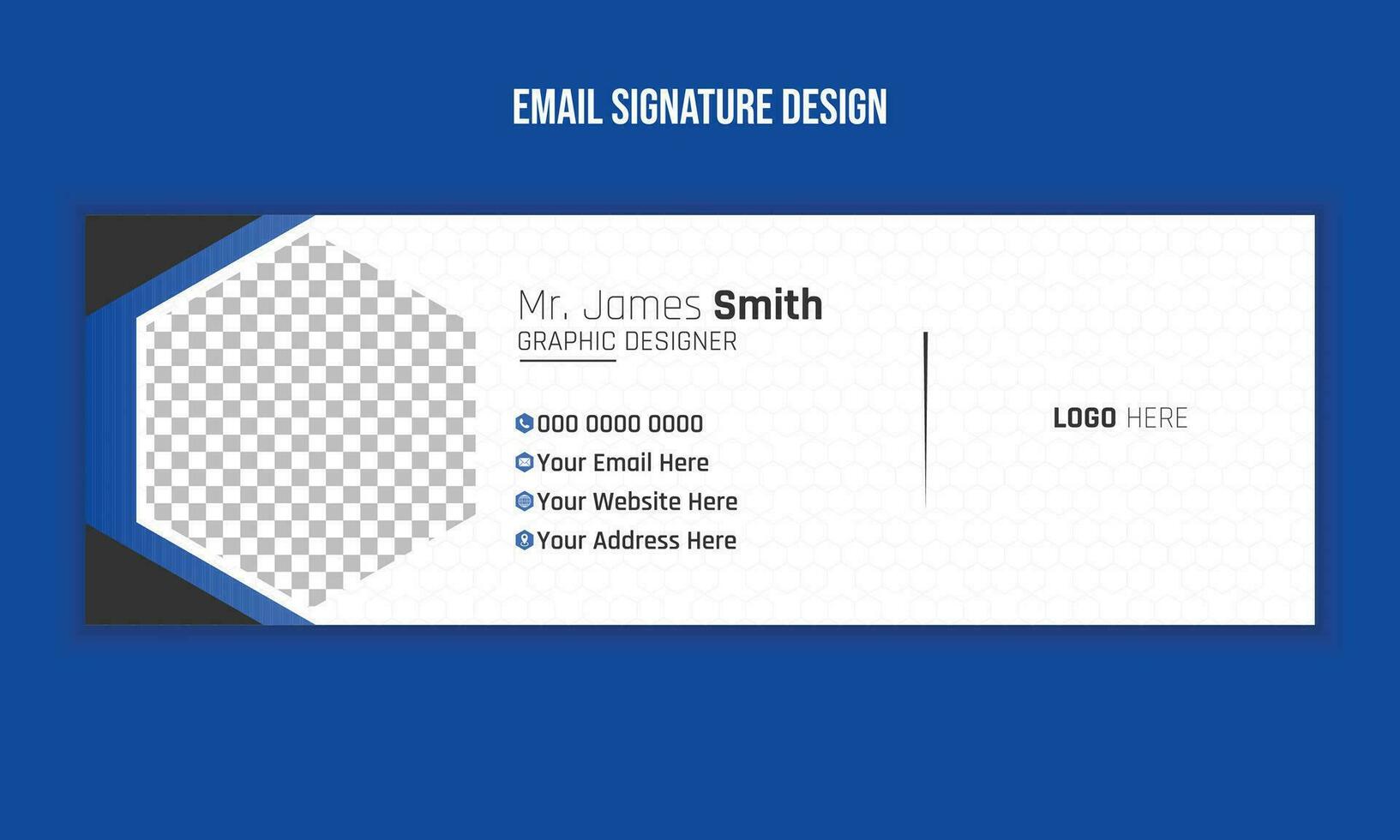 Corporate email signature for all business with unique vector design template.