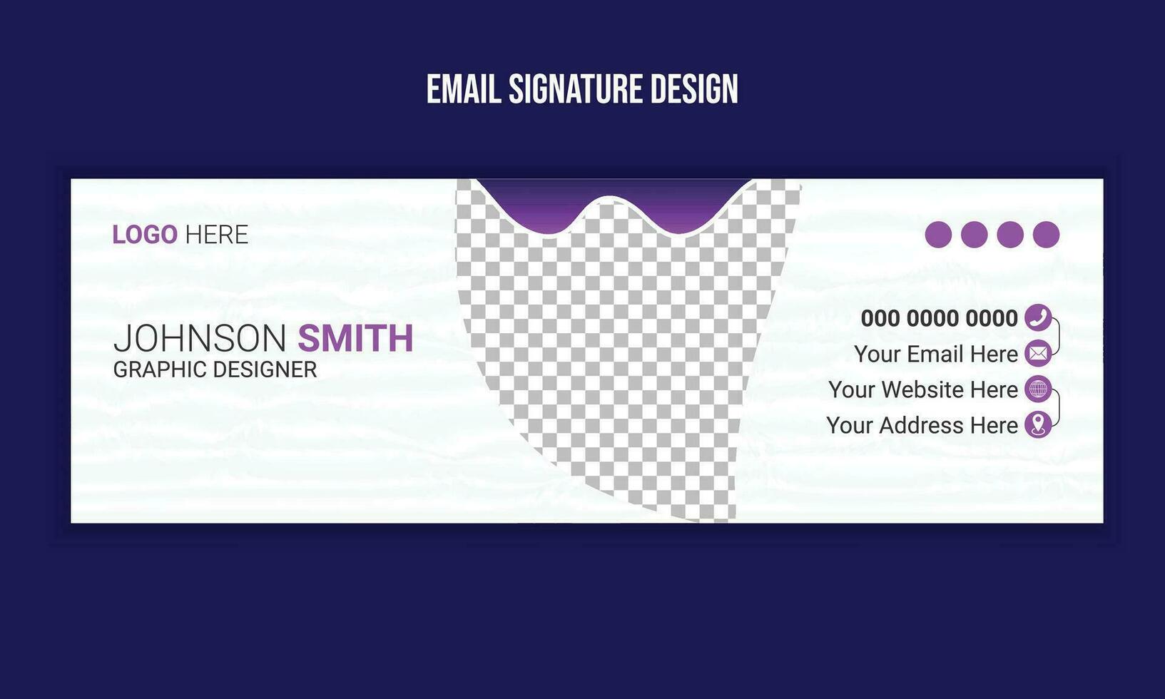 Corporate email signature for all business with unique vector design template.