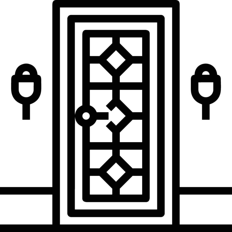 Home outline icon symbol vector image. Illustration of the house real estate graphic property design image