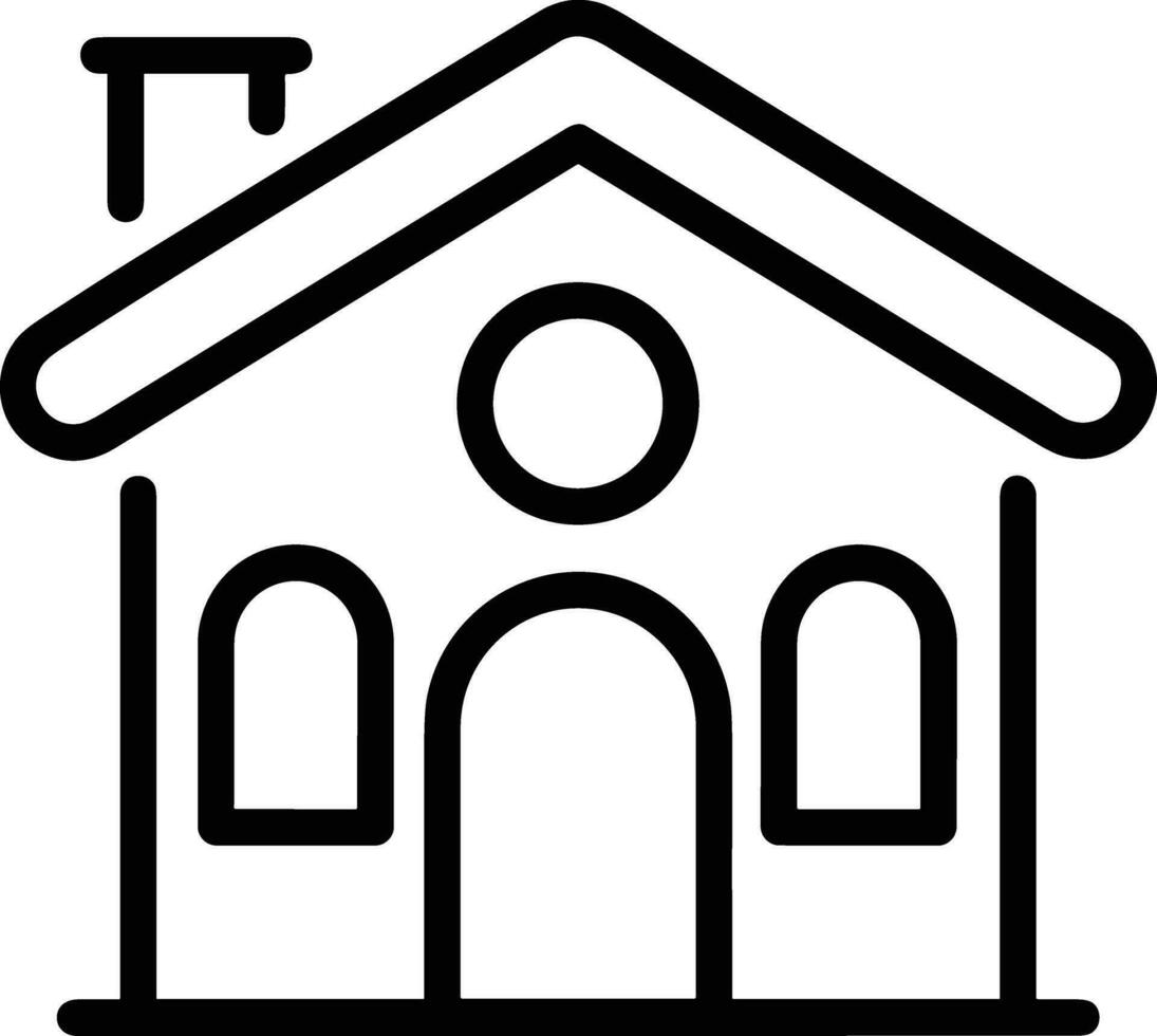 Home outline icon symbol vector image. Illustration of the house real estate graphic property design image