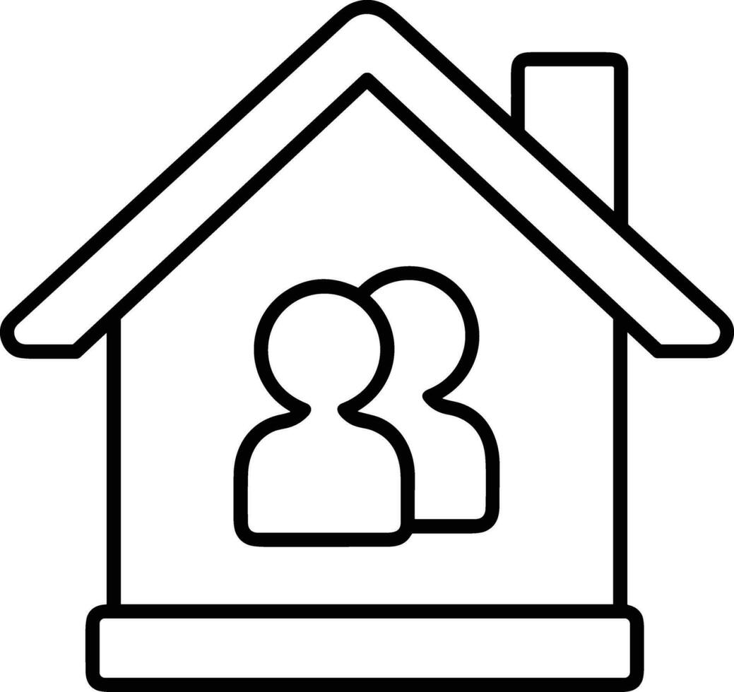 Home outline icon symbol vector image. Illustration of the house real estate graphic property design image