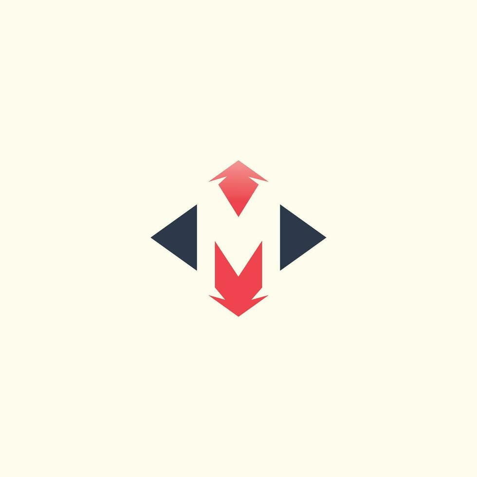 Letter M logo design element vector with modern concept